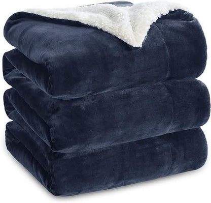 Bedsure Sherpa navy 60x80