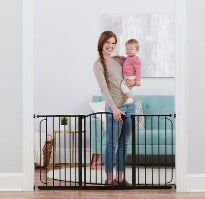 Baby Gate Pet Gate Regalo Walk Through Gate, Bronze 58 x 58 x 30 inches