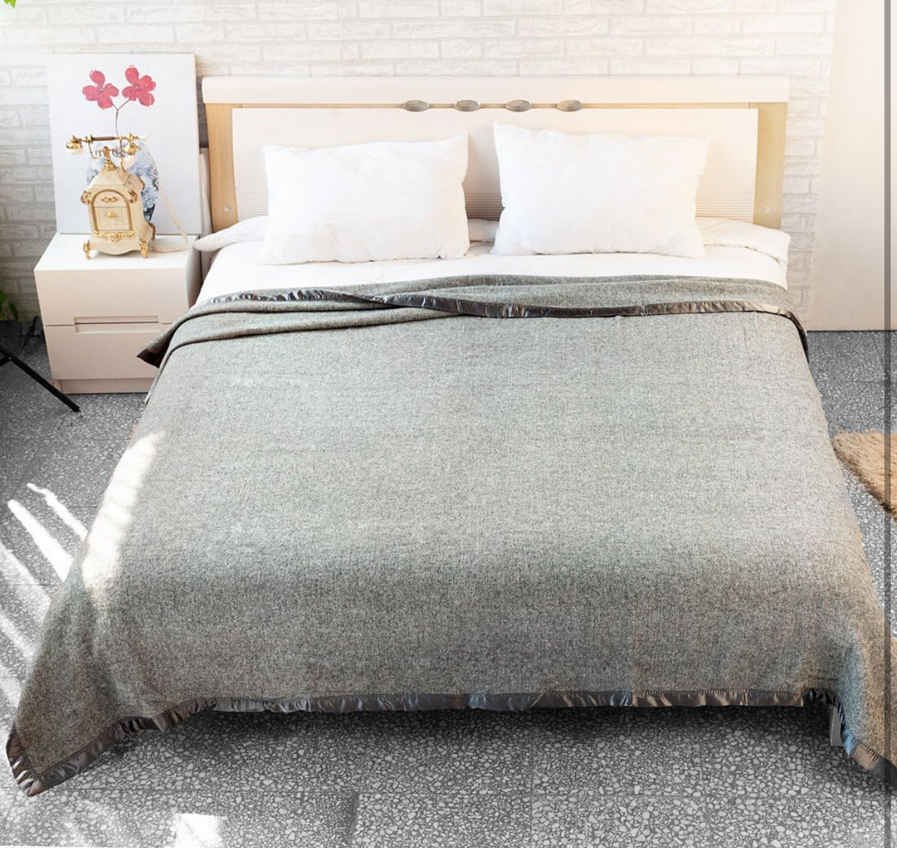 King Gray Bed Throw Blanket Brand: Spencer and Whitney