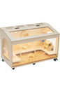 Turosur Hampster/Mouse/Gerbil Cage with Lid Latch and Waterproof