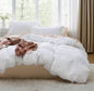 Queen Bedsure Cotton Duvet Cover Set - 100% Cotton, White Duvet Cover