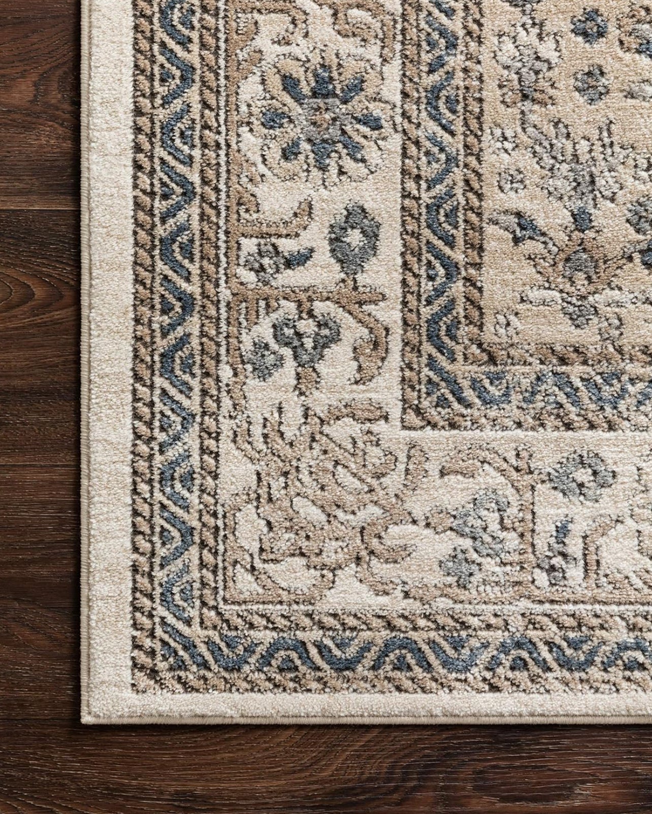 3'4" x 5'7" Loloi Teagan Collection rug, oatmeal/ivory