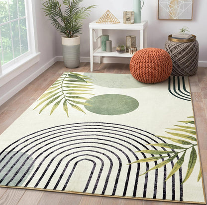 8 x 10 Roomtalks Modern Rug Arches Light Green