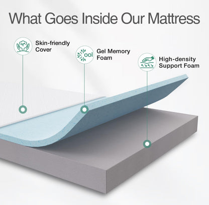 Twin 6’ Novilla Gel Memory Foam Mattress